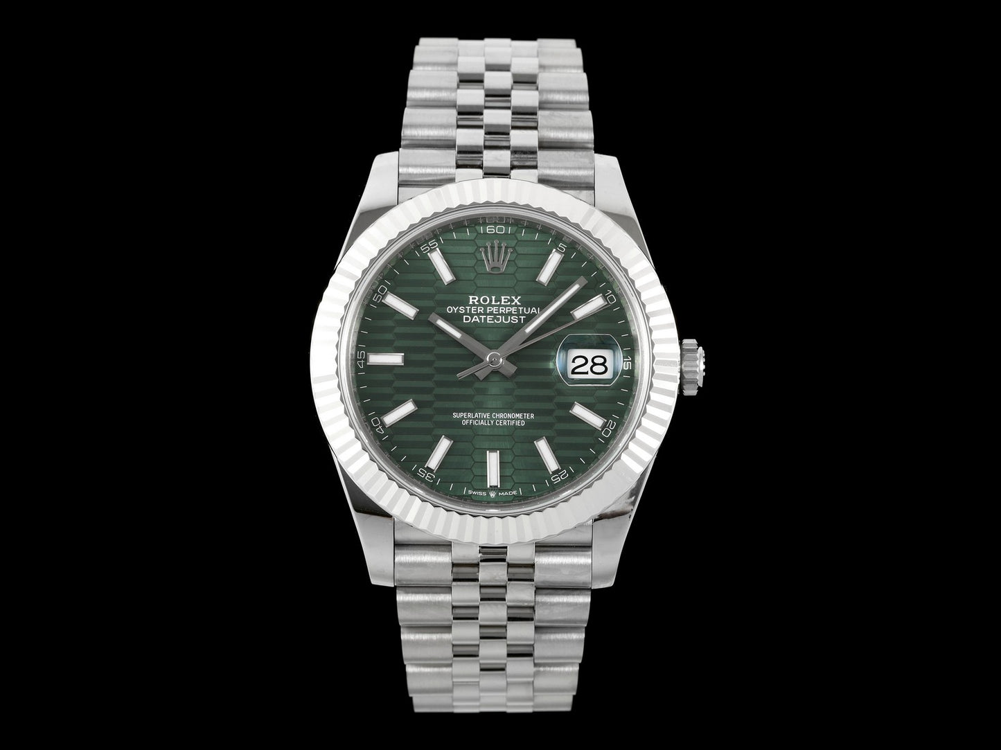 DateJust 41 126334 Clean Plus 1:1 Best Edition 904L Steel Green Stick Dial on Jubilee Bracelet DD3235