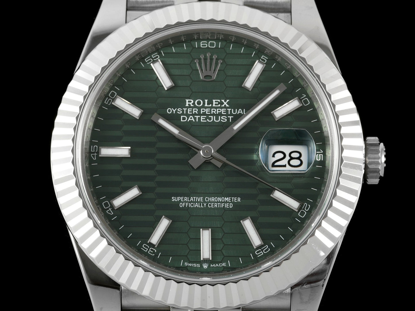 DateJust 41 126334 Clean Plus 1:1 Best Edition 904L Steel Green Stick Dial on Jubilee Bracelet DD3235