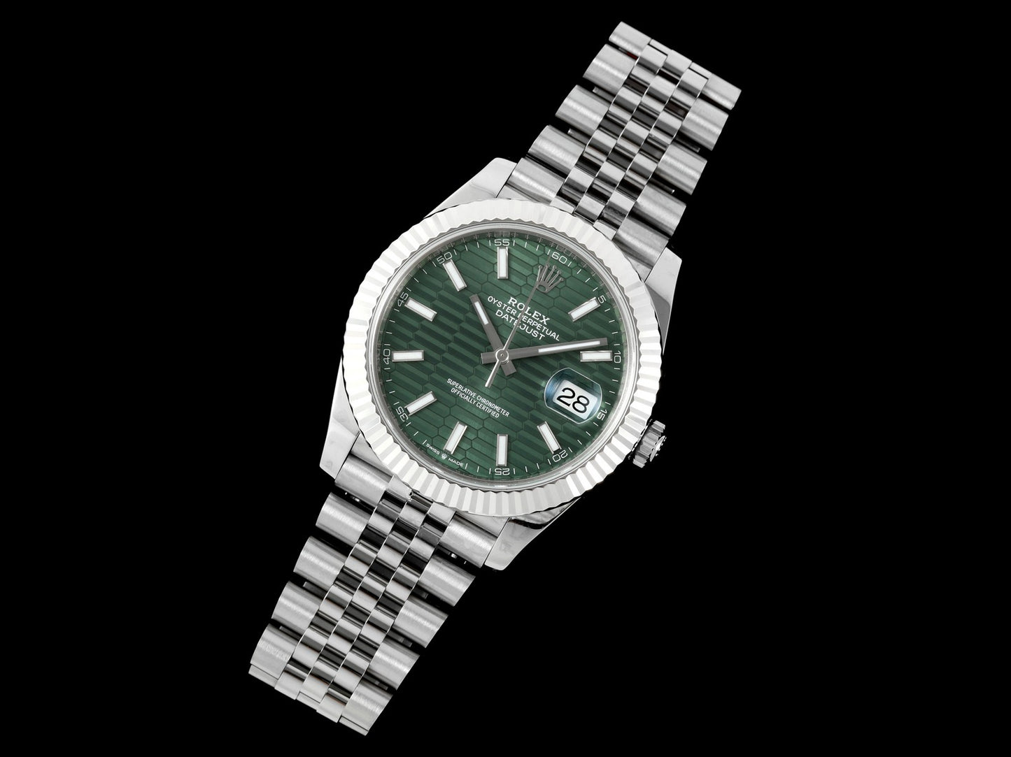 DateJust 41 126334 Clean Plus 1:1 Best Edition 904L Steel Green Stick Dial on Jubilee Bracelet DD3235