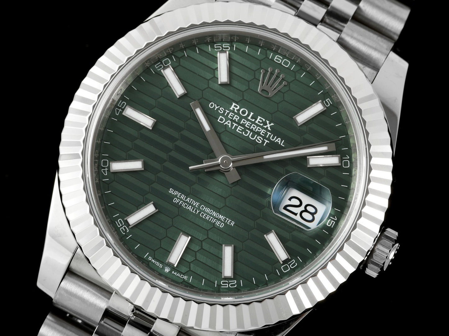 DateJust 41 126334 Clean Plus 1:1 Best Edition 904L Steel Green Stick Dial on Jubilee Bracelet DD3235