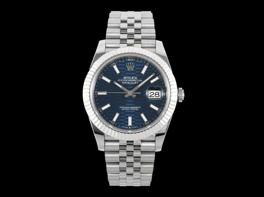 DateJust 41 126334 Clean Plus 1:1 Best Edition 904L Steel Blue Stick Dial on Jubilee Bracelet DD3235