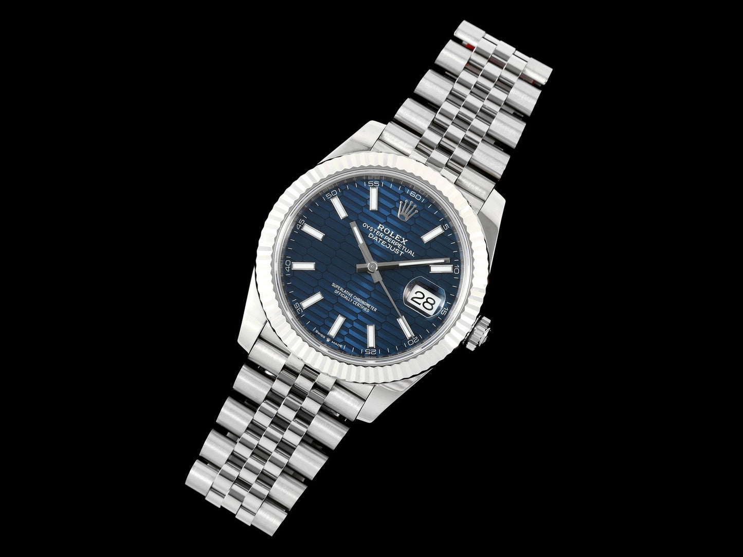 DateJust 41 126334 Clean Plus 1:1 Best Edition 904L Steel Blue Stick Dial on Jubilee Bracelet DD3235