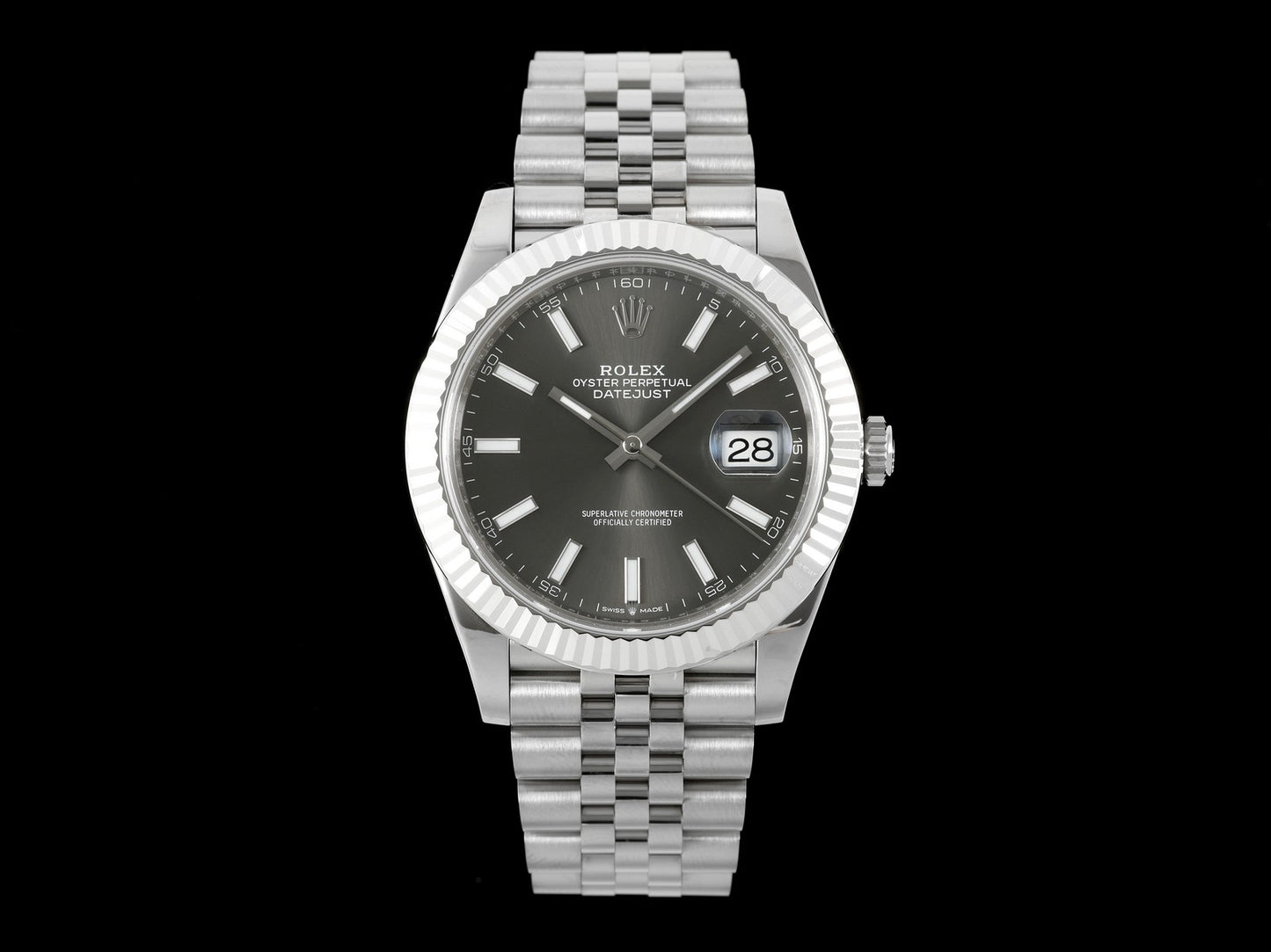 DateJust 41 126334 Clean Plus 1:1 Best Edition 904L Steel Gray Stick Dial on Jubilee Bracelet DD3235