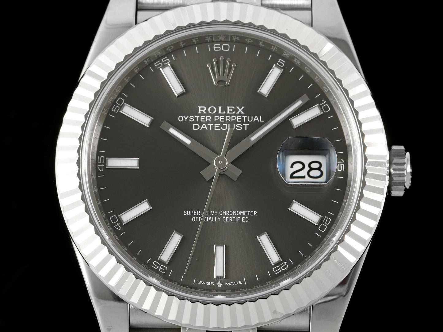 DateJust 41 126334 Clean Plus 1:1 Best Edition 904L Steel Gray Stick Dial on Jubilee Bracelet DD3235