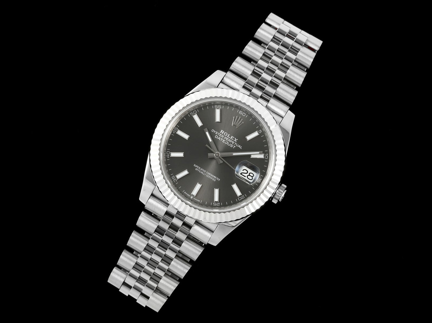 DateJust 41 126334 Clean Plus 1:1 Best Edition 904L Steel Gray Stick Dial on Jubilee Bracelet DD3235
