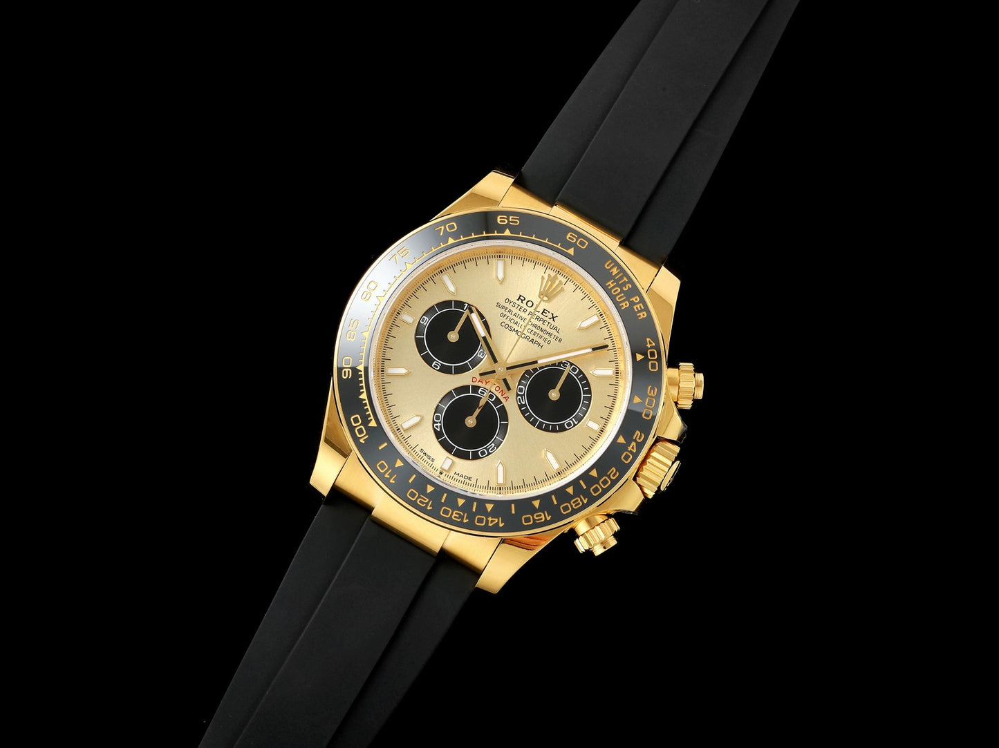 Daytona 126518 TMF 1:1 Best Edition YG/Black Dial on Oysterflex Strap SH4131 (Weighted)