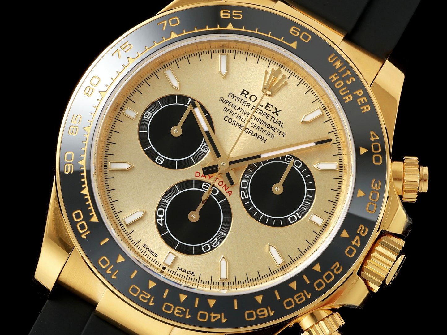 Daytona 126518 TMF 1:1 Best Edition YG/Black Dial on Oysterflex Strap SH4131 (Weighted)