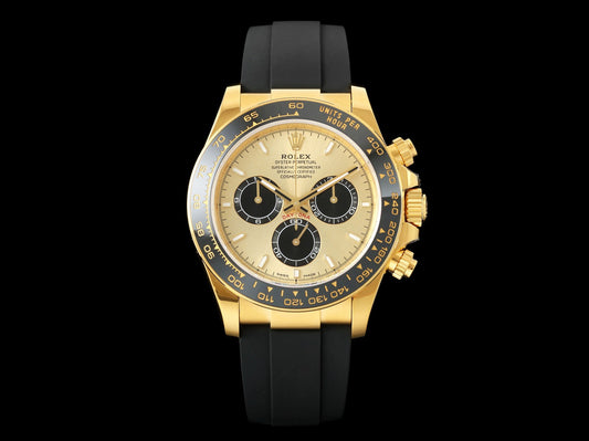 Daytona 126518 TMF 1:1 Best Edition YG/Black Dial on Oysterflex Strap SH4131 (Weighted)