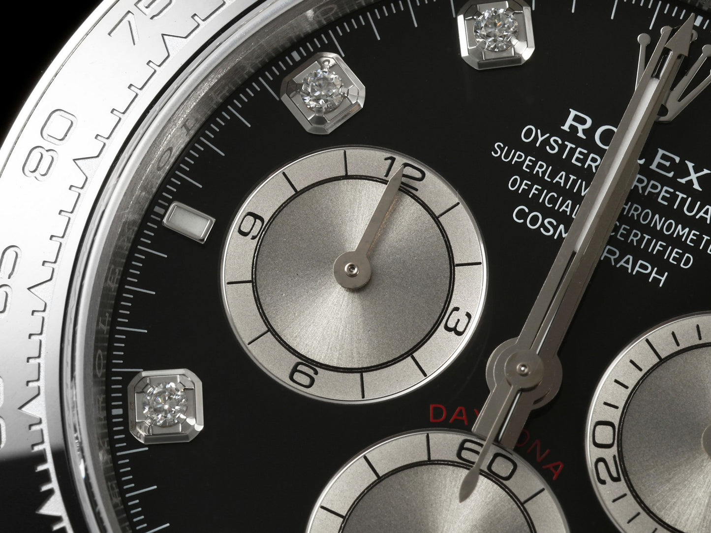 Daytona 126519 ARF 1:1 Best Edition Black/Silver Diamonds Dial on Oysterflex Strap DD4131