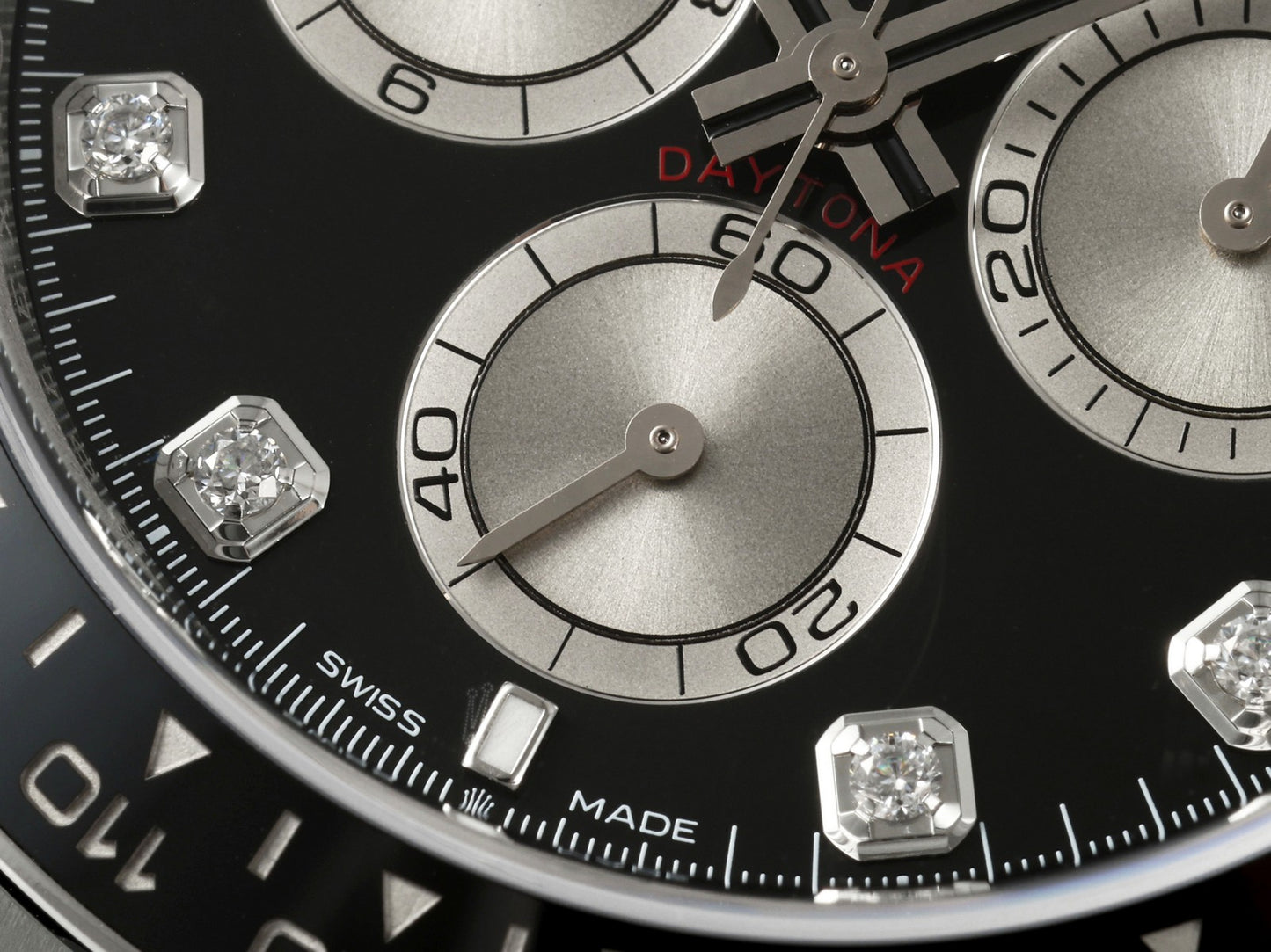 Daytona 126519 ARF 1:1 Best Edition Black/Silver Diamonds Dial on Oysterflex Strap DD4131