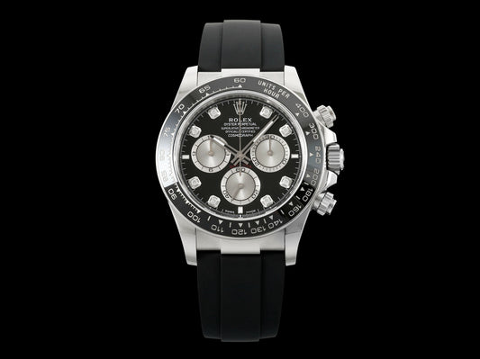 Daytona 126519 ARF 1:1 Best Edition Black/Silver Diamonds Dial on Oysterflex Strap DD4131