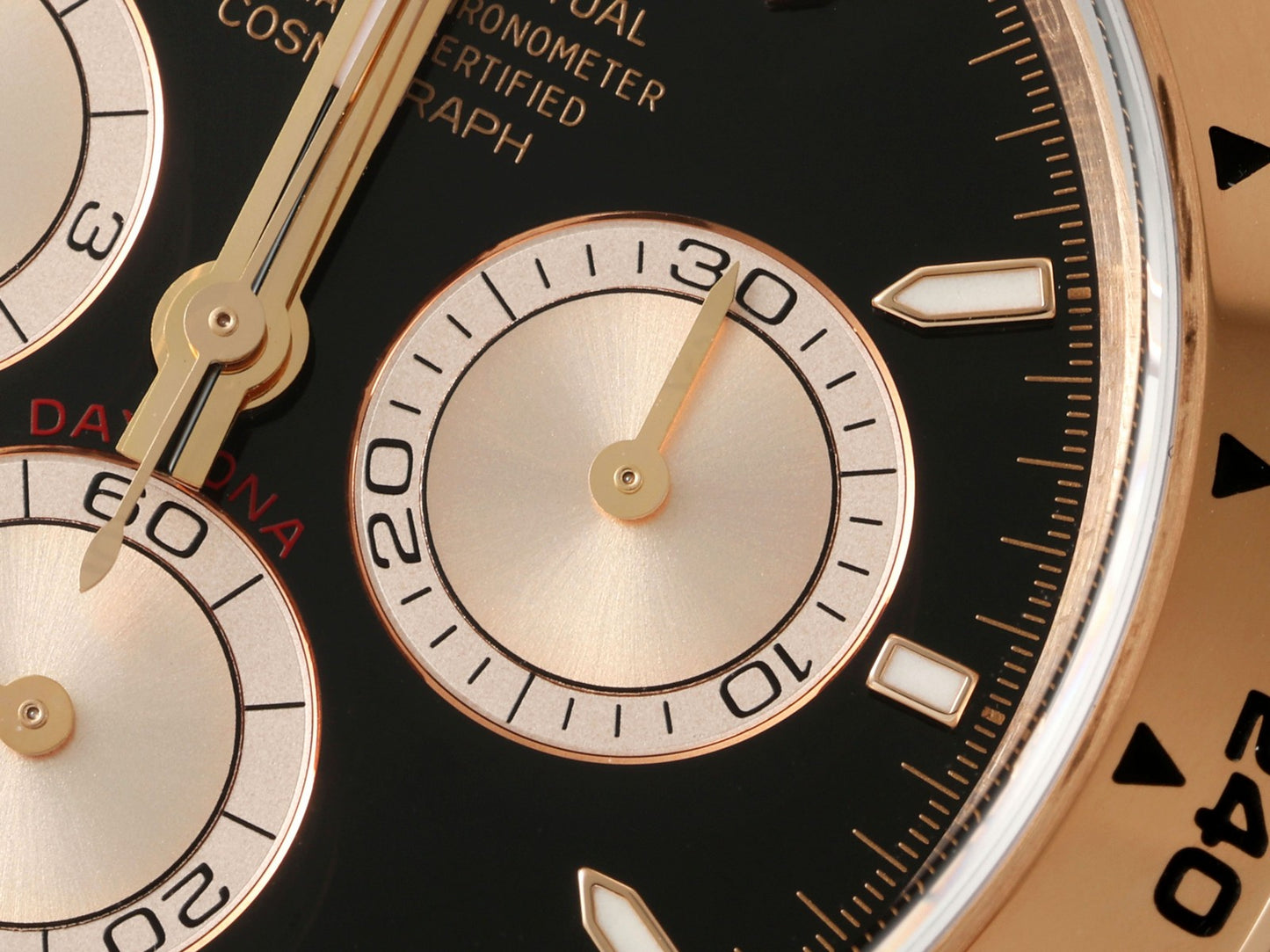 Daytona 126505 VSF 1:1 Best Edition 904L Steel Black/RG Dial on RG Braclet VS4131 V2 (Weighted)