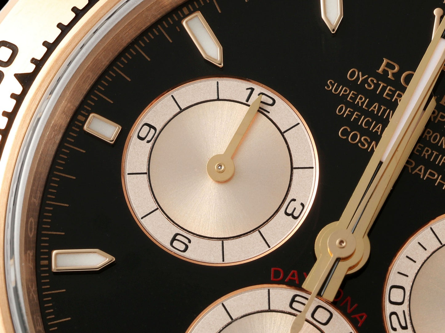 Daytona 126505 VSF 1:1 Best Edition 904L Steel Black/RG Dial on RG Braclet VS4131 V2 (Weighted)