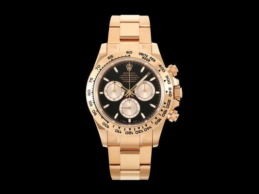 Daytona 126505 VSF 1:1 Best Edition 904L Steel Black/RG Dial on RG Braclet VS4131 V2 (Weighted)