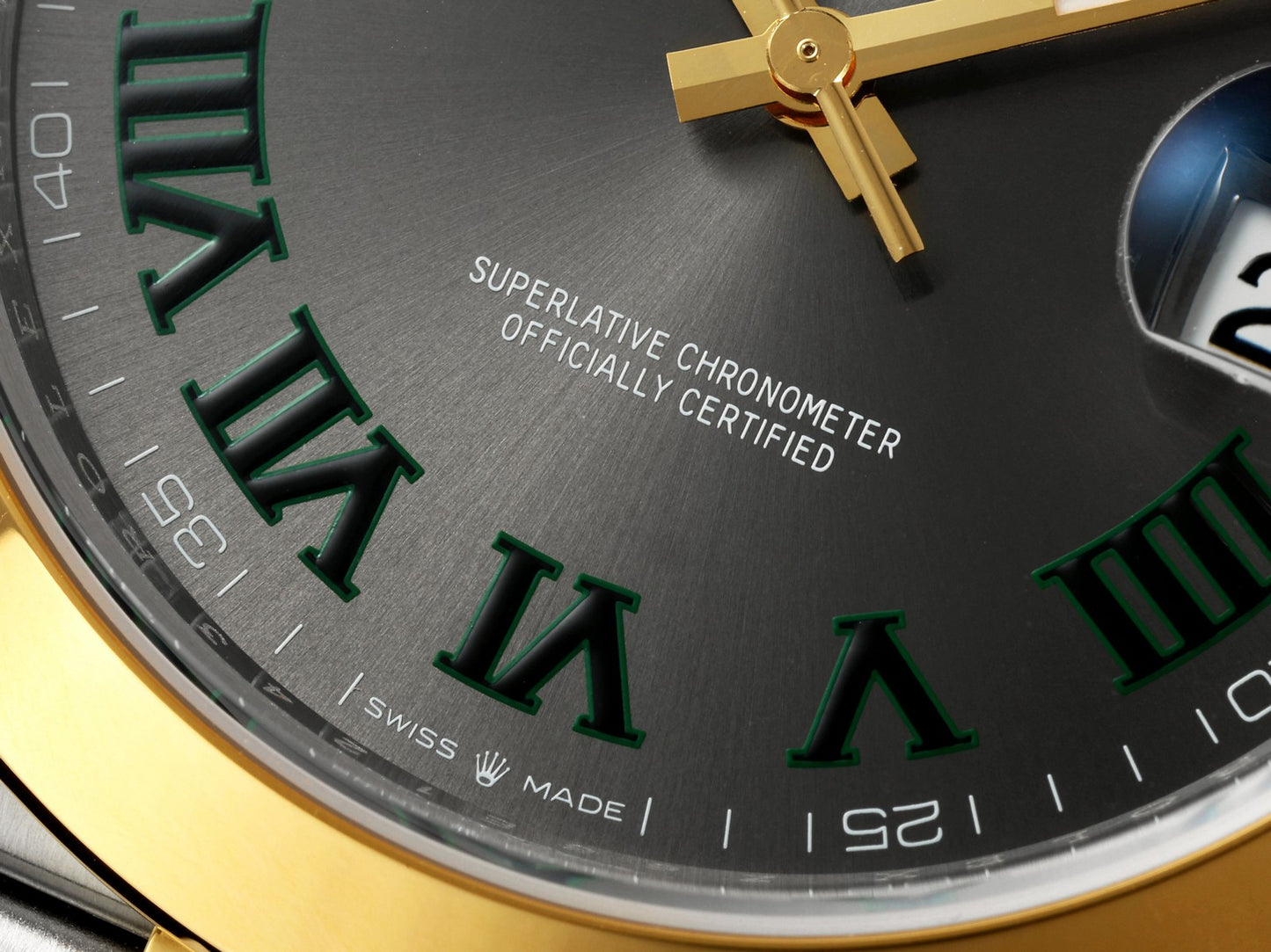 DateJust 41 126333 QF 1:1 Best Edition 904L Steel Gray Dial Green Roman on Jubilee Bracelet QF3235 (149g)