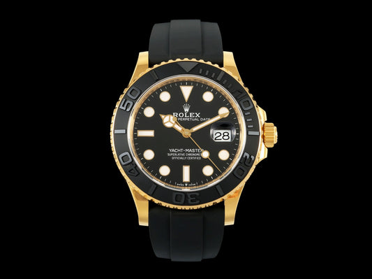Yacht-Master 42mm 226658 YG RSF 1:1 Best Edition Black Dial on Oysterflex Strap A3235