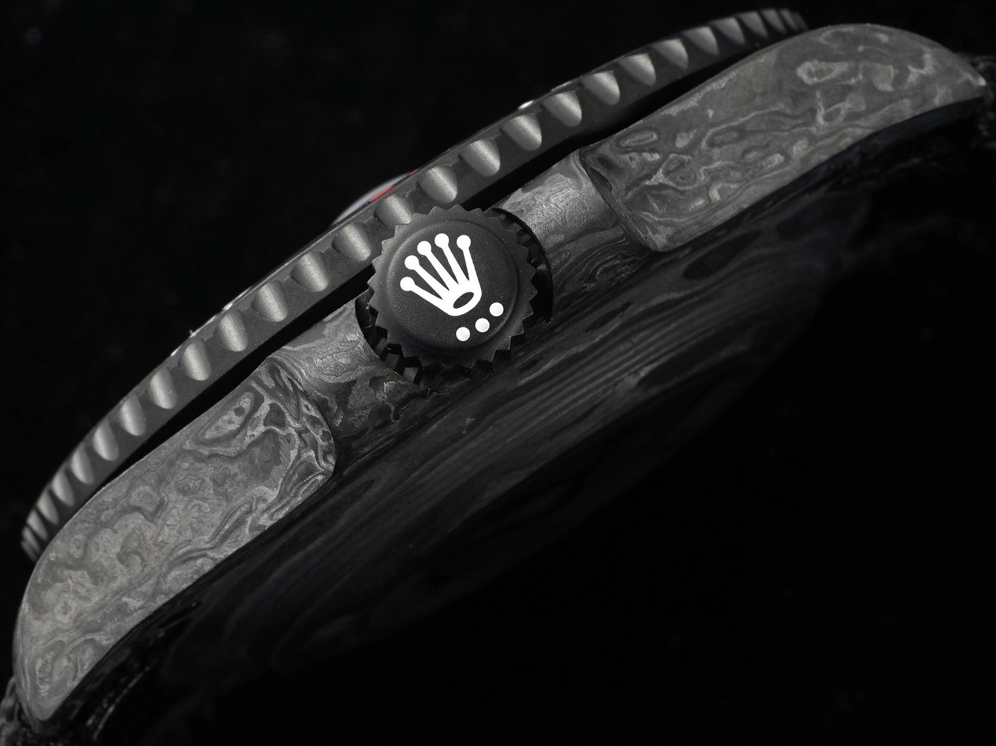 Submariner DIW Carbon VSF 1:1 Best Edition Black/Red Dial on Black Nylon Strap VS3135