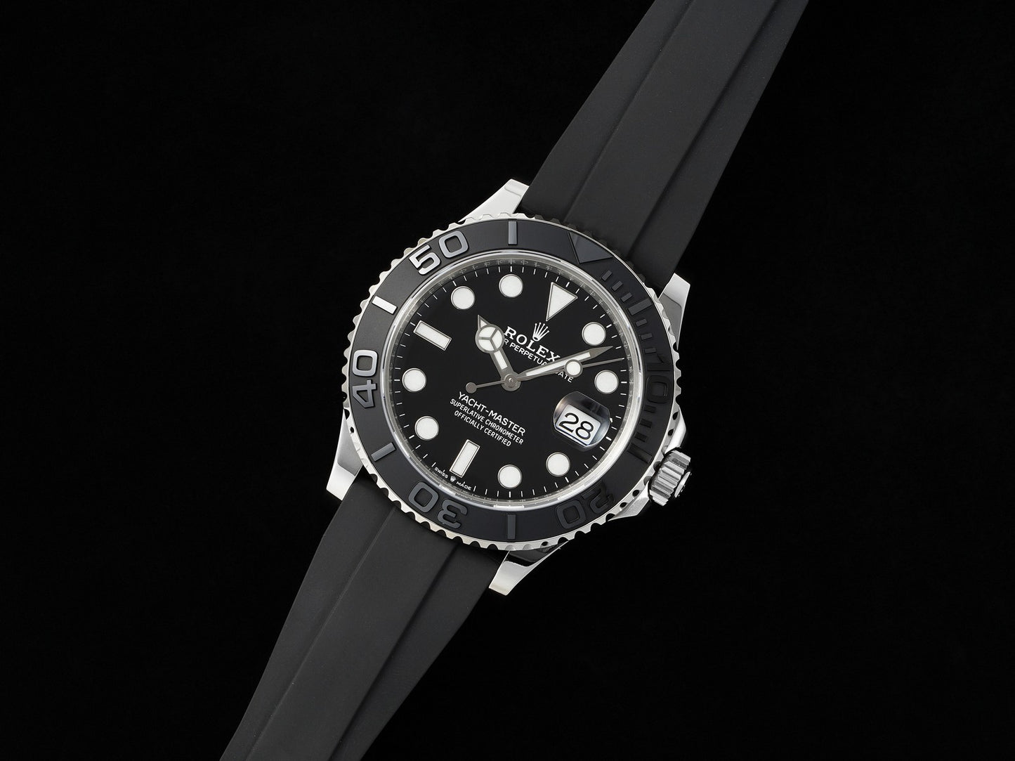 Yacht-Master 42mm 226659 SS RSF 1:1 Best Edition Black Dial on Oysterflex Strap A3235