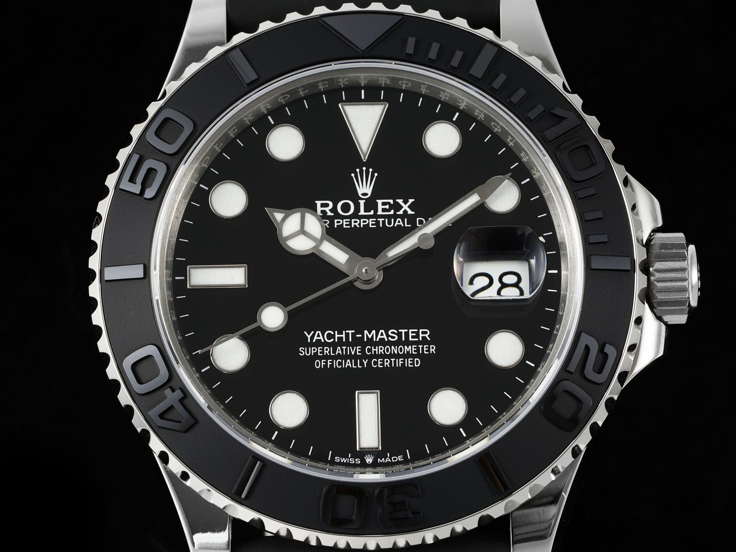 Yacht-Master 42mm 226659 SS RSF 1:1 Best Edition Black Dial on Oysterflex Strap A3235