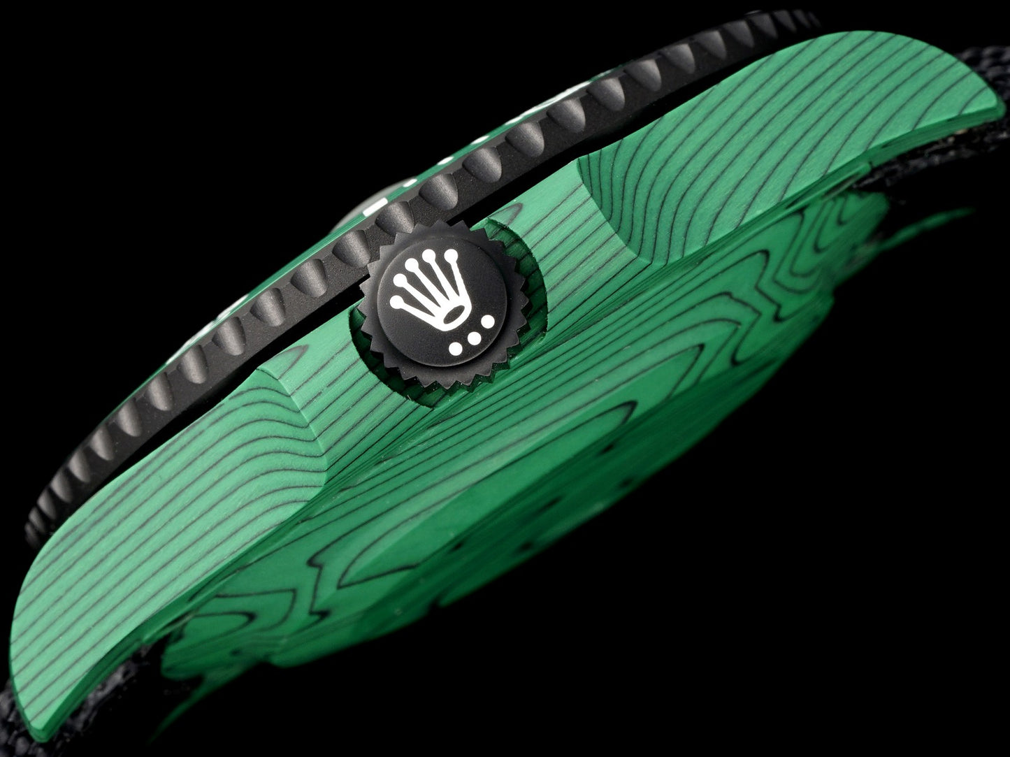 Submariner DIW Green Carbon VSF 1:1 Best Edition Black Dial on Black Nylon Strap VS3135