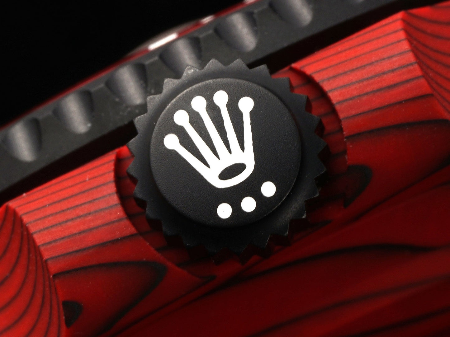 Submariner DIW Red Carbon VSF 1:1 Best Edition Black Dial on Black Nylon Strap VS3135