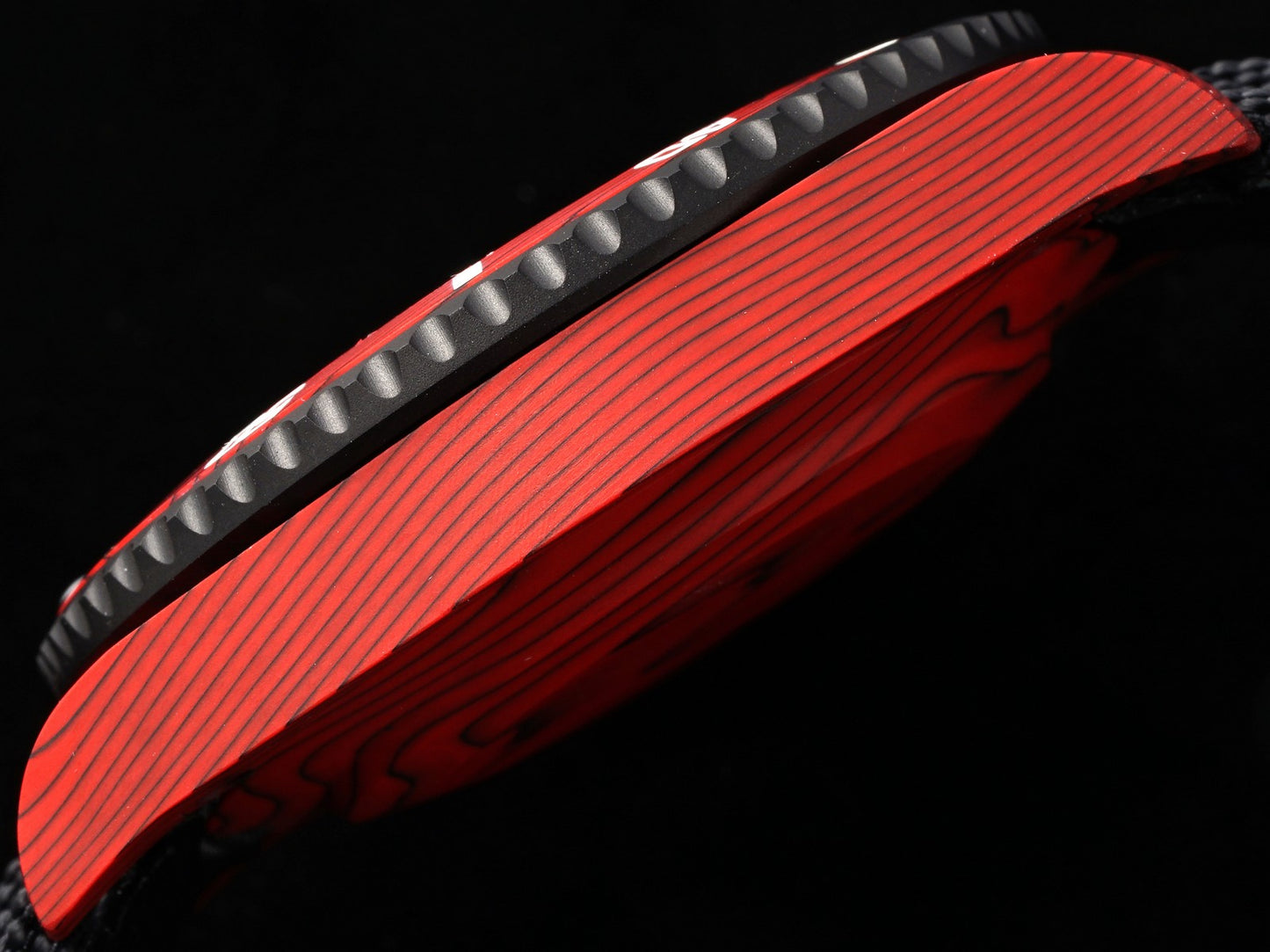 Submariner DIW Red Carbon VSF 1:1 Best Edition Black Dial on Black Nylon Strap VS3135