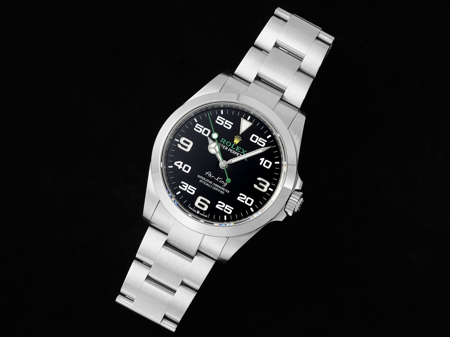 Air-King 126900 VSF 1:1 Best Edition 904L Steel Black Dial on SS Bracelet VS3230