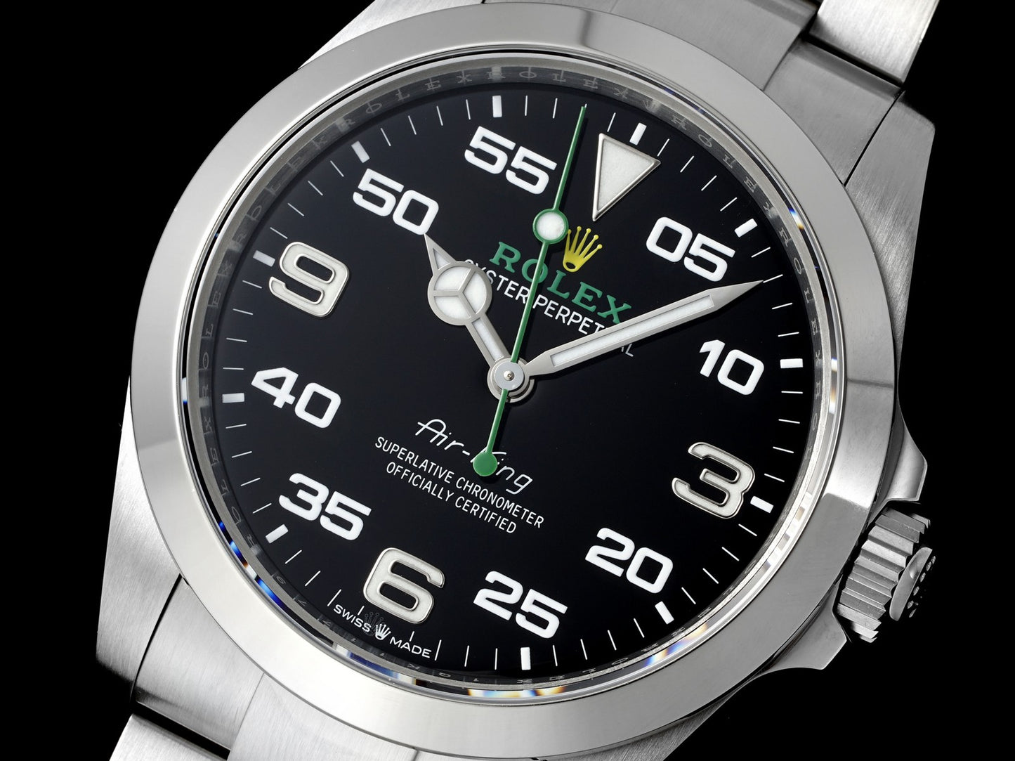 Air-King 126900 VSF 1:1 Best Edition 904L Steel Black Dial on SS Bracelet VS3230