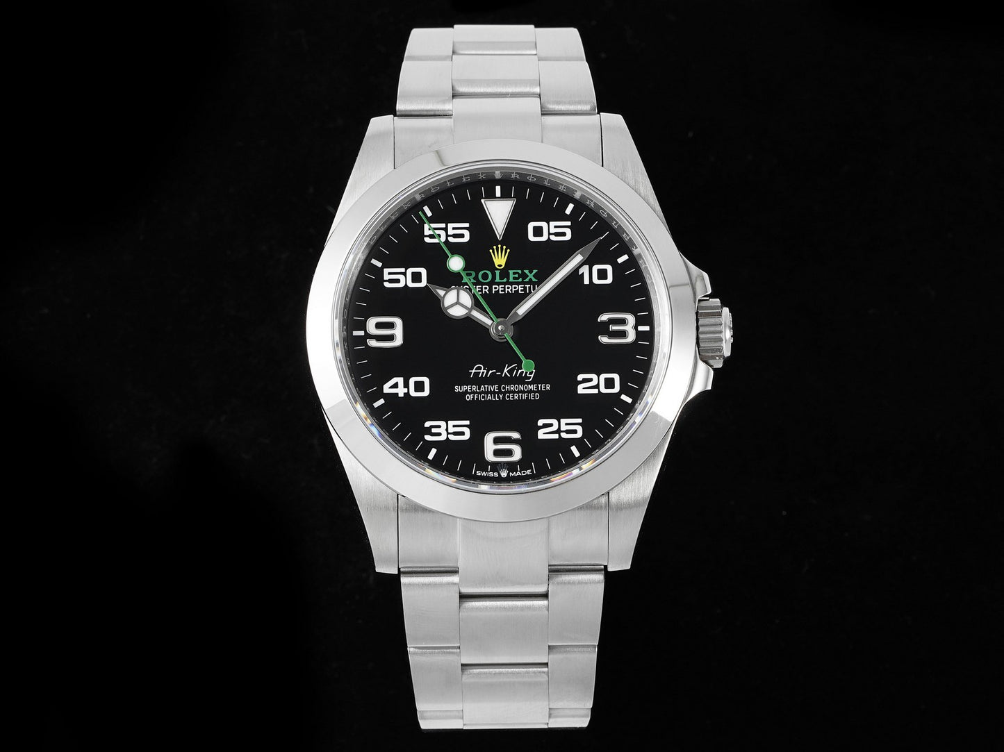 Air-King 126900 VSF 1:1 Best Edition 904L Steel Black Dial on SS Bracelet VS3230