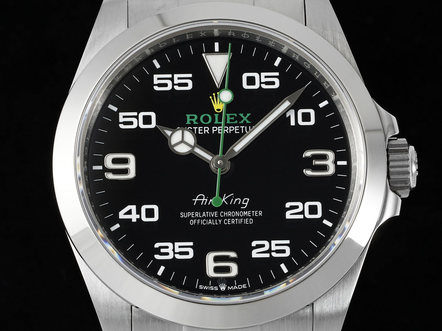 Air-King 126900 VSF 1:1 Best Edition 904L Steel Black Dial on SS Bracelet VS3230